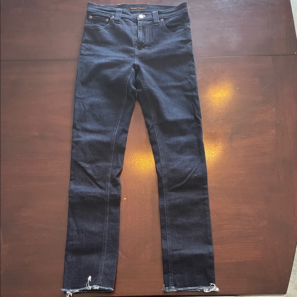 Nudie Jeans Sz 28 Deep Indigo Skinny Jeans - Picture 6 of 11